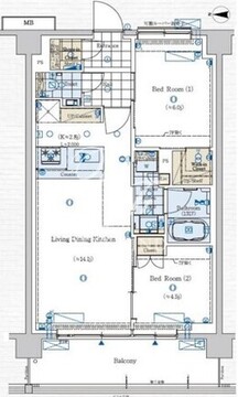 ジェノヴィア赤羽 211 間取り図