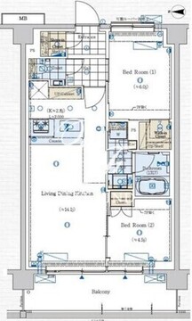 ジェノヴィア赤羽 313 間取り図