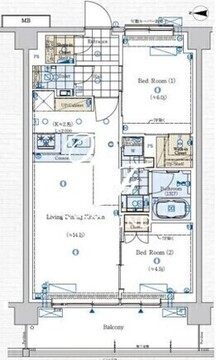 ジェノヴィア赤羽 609 間取り図