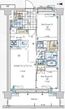 ジェノヴィア赤羽 704 間取り図