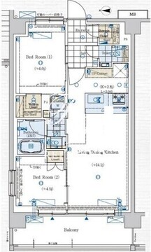 ジェノヴィア赤羽 314 間取り図