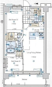 ジェノヴィア赤羽 514 間取り図