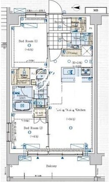 ジェノヴィア赤羽 610 間取り図