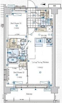 ジェノヴィア赤羽 705 間取り図