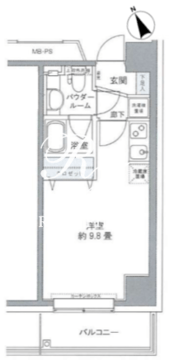 プライムアーバン豊洲 416 間取り図