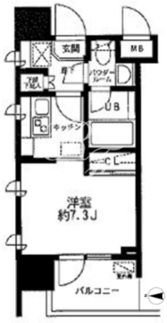 レジディア大森東 601 間取り図