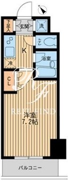 レジディア蒲田3 603 間取り図