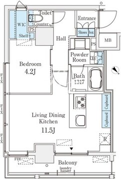 ベルファース八丁堀ウエスト 301 間取り図