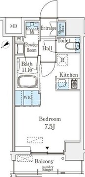 ベルファース八丁堀ウエスト 309 間取り図