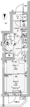 プレミアムキューブ中野新橋DEUX 201 間取り図