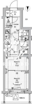 プレミアムキューブ中野新橋DEUX 502 間取り図