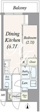 グランパセオ亀戸 804 間取り図