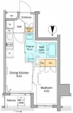 プラウドフラット森下4 203 間取り図
