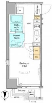プラウドフラット森下4 204 間取り図