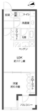 パークキューブ銀座イースト 403 間取り図
