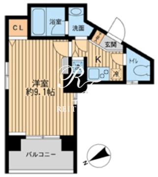 アムス大手町 1003 間取り図