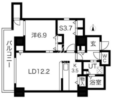 シティコート目黒 4-509 間取り図