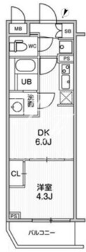 ライムレジデンス曳舟 101 間取り図