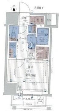 エステムコート亀戸東京イースト 902 間取り図
