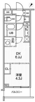 ライムレジデンス曳舟 308 間取り図