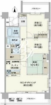 リージア経堂テラスガーデン 101 間取り図