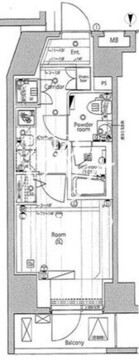 プレミアムキューブG渋谷神南 203 間取り図