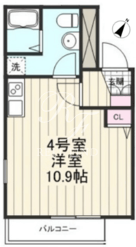 クリアル門前仲町 204 間取り図