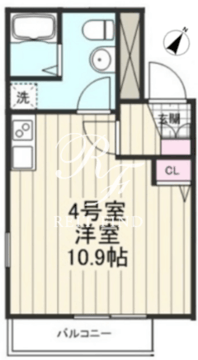 クリアル門前仲町 404 間取り図