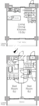 プラウドフラット三軒茶屋2 503 間取り図
