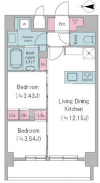 ドゥーエ西馬込2 506 間取り図