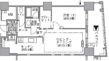 アクティ汐留 503 間取り図