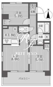 レジディア両国 601 間取り図