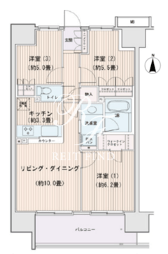 エスティメゾン豊洲レジデンス B-412 間取り図