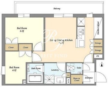 ベルファース三軒茶屋 205 間取り図
