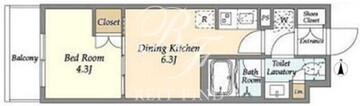 ベルファース三軒茶屋 102 間取り図