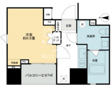 ライオンズ千代田岩本町ミレス 701 間取り図
