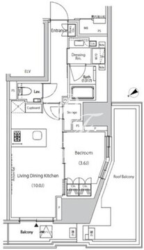 ザ・パークハビオ市ヶ谷ウエスト 402 間取り図