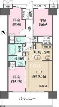 ジオ品川天王洲 909 間取り図