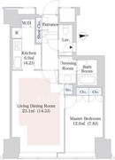 セントラルパークタワー・ラ・トゥール新宿 2716 間取り図