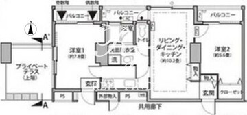 東雲キャナルコートCODAN 11-1216 間取り図