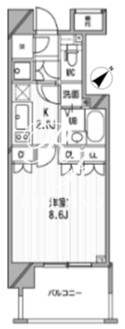 ライオンズシティ白金高輪 604 間取り図