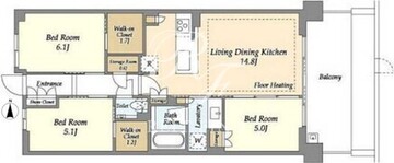 ドゥーエ町屋 109 間取り図