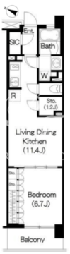 ブリリアイスト三軒茶屋 I-204 間取り図