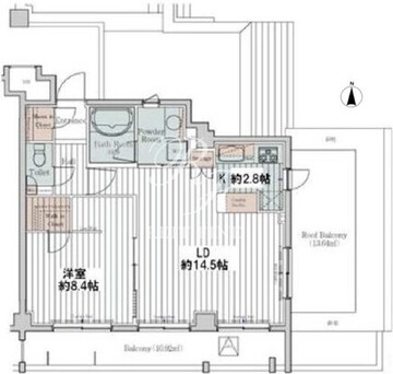 カスタリア三宿 506 間取り図