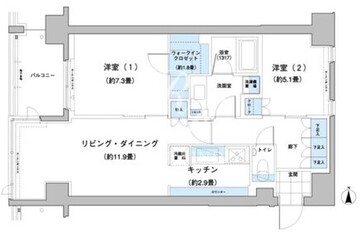 ガーデニエール砧レジデンス 418 間取り図