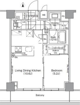 ザ・パークハビオ高円寺 318 間取り図
