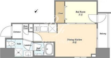 シーズンフラッツ中十条 101 間取り図