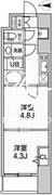 タスキリシェス蒲田 204 間取り図