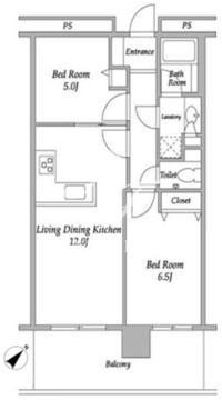 プラザタワー勝どき 1507 間取り図
