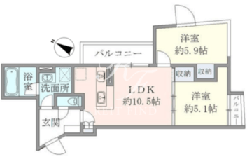 HTピア赤坂 601 間取り図